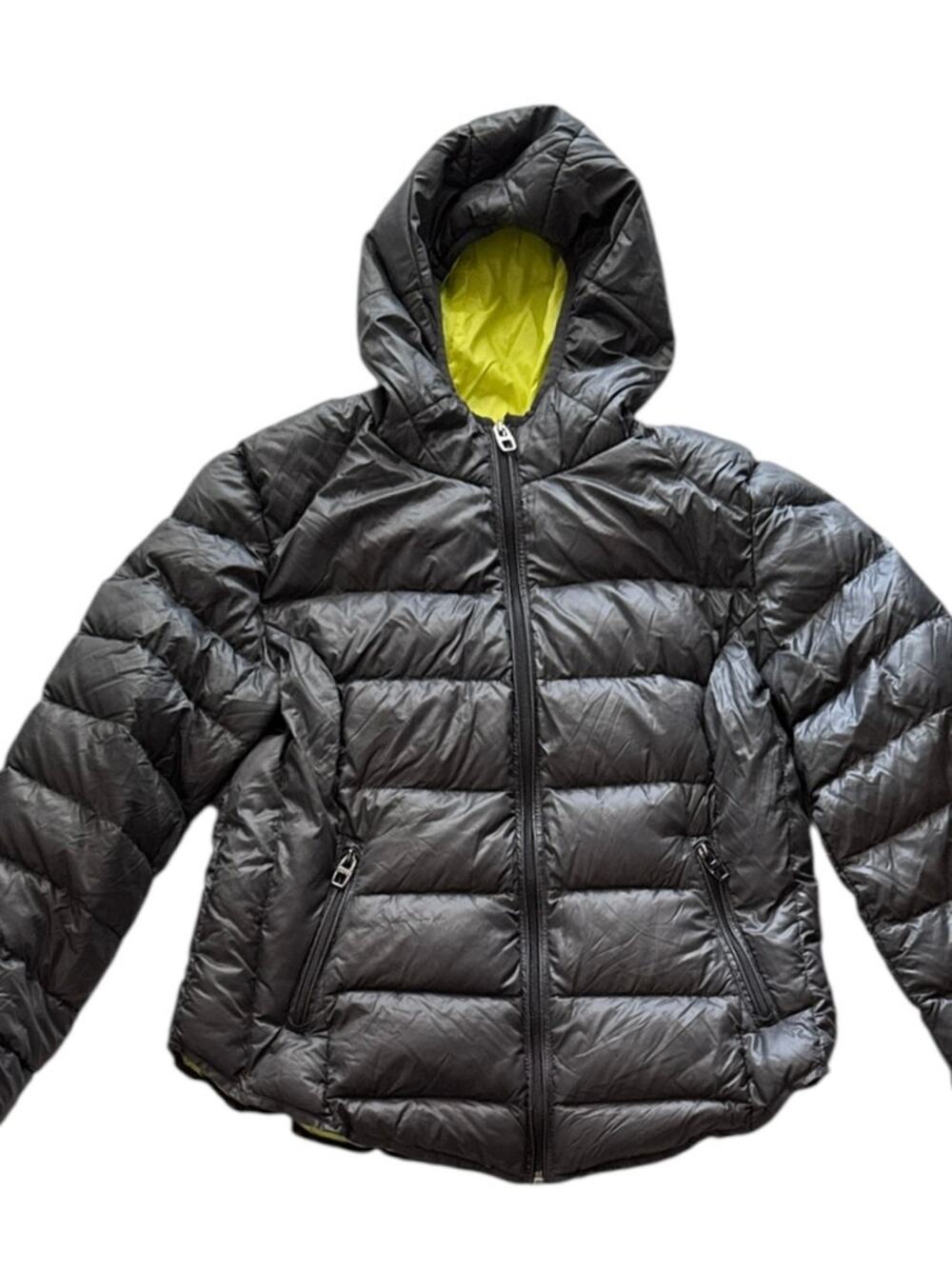 Miss Sixty Ultra Lightweight Packable Down Puffer Jacket Women L Hooded
